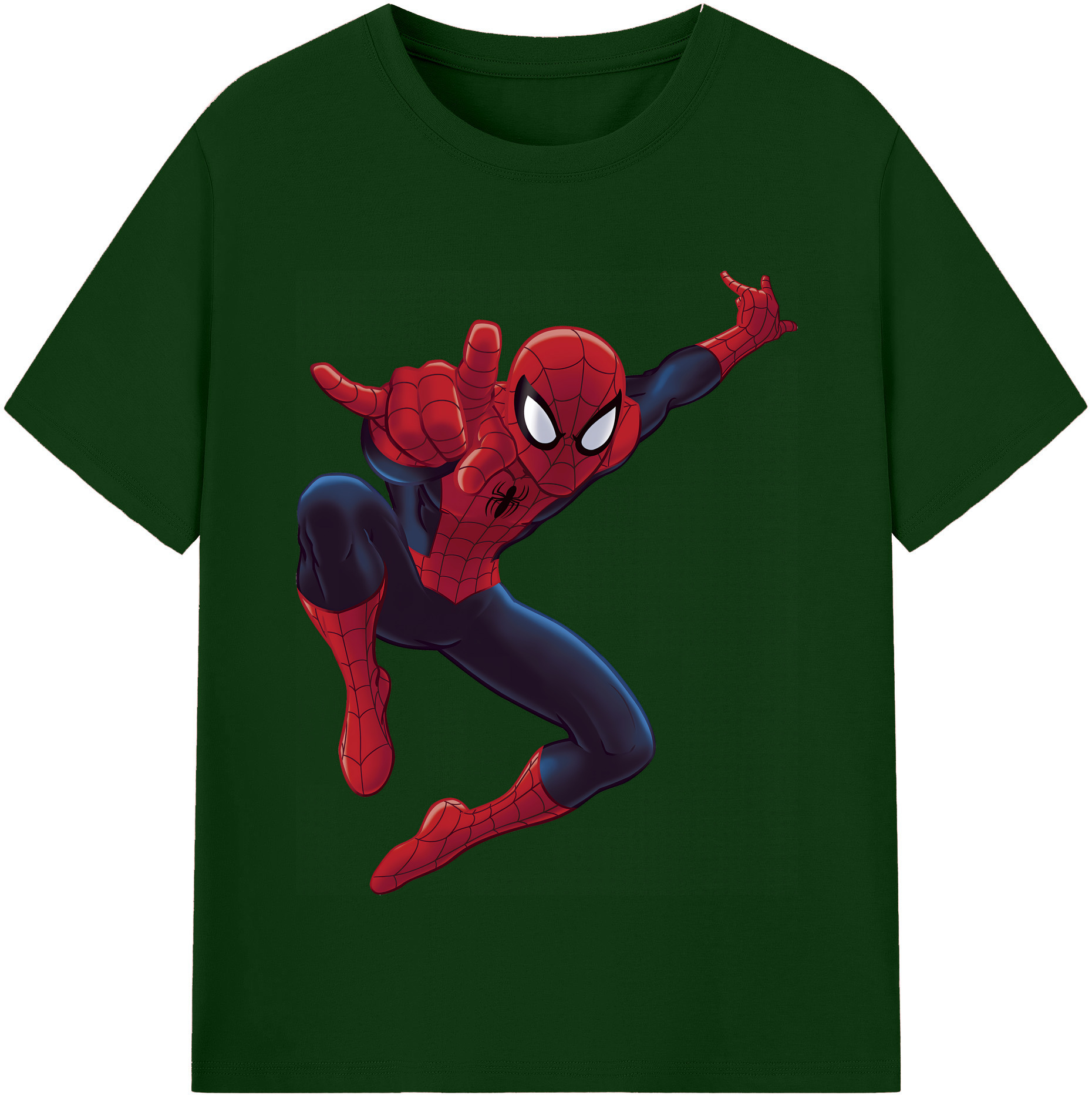 （画像用） Spider Man スパイダーマン 綿100％半袖Tシャツ（フロントプリント）